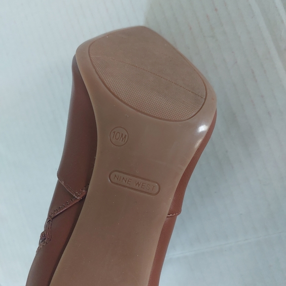 Nine West Brown Leather Slip-on Ankle Boots Size 10M - Picture 12 of 16